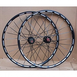 QHY Parti di ricambio QHY Ruote MTB Ruota Bici 26 Pollici Orlo Doppia Parete Cuscinetto Sigillato Freno Disco / Cerchione Rilascio Rapido per 8-10 velocità Volano Cassetta 24H (Color : Black)