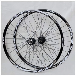 QHY Parti di ricambio QHY Ruote MTB Ruote Bici da 26 / 27, 5 Pollici Cerchio in Lega A Doppia Parete Cassette Hub Cuscinetto Sigillato QR Freno Disco 24 Buche 7-11 velocità (Color : B, Size : 26in)