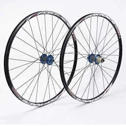 QHY Parti di ricambio QHY Ruote Set Ruote Bici MTB 26" 27, 5" Cerchio in Lega Doppia Parete Freno Disco 8 9 10 11 velocità Mozzo in Carbonio F2 R4 Palin Rilascio Rapido 1670g (Color : D, Size : 26inch)