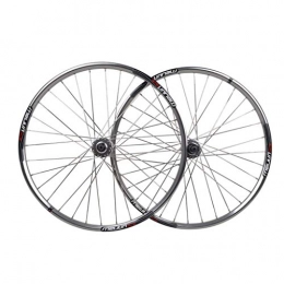 QHY Ruote per Mountain Bike QHY Ruote Set Ruote Bici per Ruote Posteriori Anteriori da 26"MTB Cerchio in Lega A Doppia Parete Rilascio Rapido Freno A Disco 32 Buche 8 9 10 velocità Argento