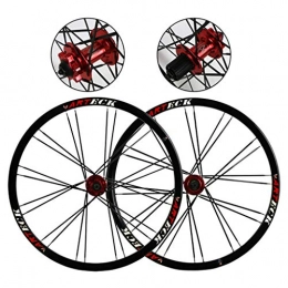 RSTO Parti di ricambio RSTO MTB Coppia Ruote 26 Pollici Bici, Mountain Bike Doppio Muro Rim Lega di Alluminio 24H Rilascio Rapido per 26" X 1, 35~2, 125 Pneumatici (Color : Black)