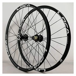 NEZIAN Ruote per Mountain Bike Ruota Bicicletta 26 27, 5 Pollici Set Ruote Mountain Bike 24H MTB In Lega Di Alluminio A Doppia Parete Rilascio Veloce Freno A Disco 8-12 Velocità (Color : A, Size : 26in)