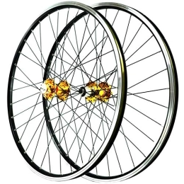 NEZIAN Parti di ricambio Ruota Mountain Bike 26" 32H MTB Set Ruote Bici Cerchio In Lega Doppia Primi 2 Posteriori 4 Palin Rilascio Rapido Freno Disco / V-Brake 7-11 Velocità (Color : A)