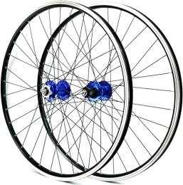 FOXZY Ruote per Mountain Bike Ruote da ciclismo Set di ruote for mountain bike 26 '' 27.5 '' 29 '' Cerchi V Mozzi for freni a disco 32 fori Set di ruote for bicicletta MTB a sgancio rapido (Color : Blue, Size : 27.5'')