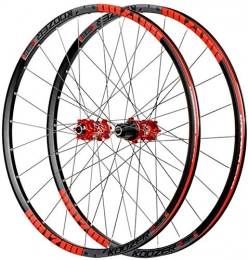 LIMQ Ruote per Mountain Bike Ruote MTB 26" / 27 5" Ruota in Lega Freno A Disco Ruota Posteriore Ruota Posteriore Mozzo A Sgancio Rapido Rosso 24h Shimano O velocità Sram 8-11, Red-26in