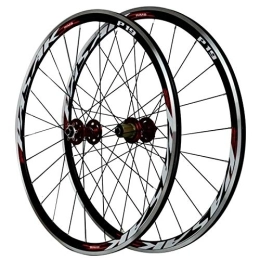 SJHFG Ruote per Mountain Bike Ruote per Bicicletta 700C, Cerchio in Lega di Alluminio A Doppio Strato Disco / V-Brake Rilascio Rapido Volano 7 / 8 / 9 / 10 / 11 velocità Mountain Bike (Color : Red)