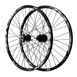 HAicom Ruote per Mountain Bike Ruote per Mountain Bike da 24 pollici 26 27.5 29 pollici Mozzo per bici ibrido in lega di alluminio Freno a disco 32 razze Ruote da ciclismo anteriori e posteriori Cerchio per 7-12 velocità 2250g