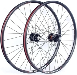 FOXZY Ruote per Mountain Bike Set di ruote for mountain bike 26" mozzo for cerchione con freno a disco a sgancio rapido for volano con scatola di velocità 7 / 8 / 9 / 10 (Color : Black, Size : 26inch)