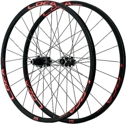 InLiMa Parti di ricambio Set di ruote for mountain bike 26 pollici / 27, 5 pollici / 700c / 29 pollici ruote for bicicletta ad asse completo ruote a 24 fori for 7 8 9 10 11 12 velocità (Color : Red, Size : 27.5'')