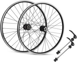 InLiMa Parti di ricambio Set di ruote for mountain bike Cerchio da 26 / 27, 5 / 29 "Mozzo a sgancio rapido con freno a disco 32H adatto for 7, 8, 9, 10, 11, 12 velocità (Color : Black, Size : 26inch)