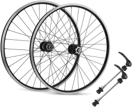 FOXZY Ruote per Mountain Bike Set di ruote for mountain bike Cerchio da 26 / 27, 5 / 29 "Mozzo a sgancio rapido con freno a disco 32H adatto for 7, 8, 9, 10, 11, 12 velocità (Color : Black, Size : 26inch)