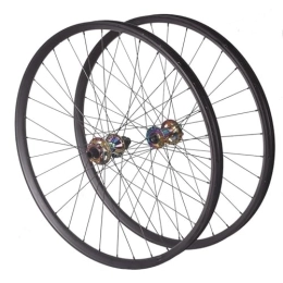 DFNBVDRR Parti di ricambio Set Di Ruote MTB 26 / 27, 5 / 29 Pollici Freno A Disco BOOST Asse Passante Ruote Per Mountain Bike Lega Di Alluminio Cerchio A Doppia Parete MS 12 Velocità 24 Fori (Color : Colorful A, Size : 29'')