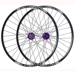 OMDHATU Ruote per Mountain Bike Set Di Ruote MTB 26 / 27, 5 / 29 Pollici Freno A Disco Cuscinetto Sigillato Supporto Cassetta 8-12 Velocità Asse Passante Anteriore 100 * 12mm Posteriore 142 * 12mm (Color : Purple, Size : 26inch)