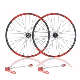 DFNBVDRR Ruote per Mountain Bike Set Di Ruote MTB 26 / 27, 5 / 29 Pollici Freno A Disco Sgancio Rapido Ruote Per Mountain Bike / XC / AM Lega Di Alluminio Cerchio A Doppia Parete 8-11 Velocità 32 Fori (Color : Red A, Size : 27.5in)