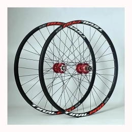 OMDHATU Ruote per Mountain Bike Set Di Ruote MTB Da 24 / 26 / 27, 5 / 29 Pollici Freno A Disco Cuscinetto Sigillato Supporto Cassetta 8-12 Velocità QR Anteriore 100 * 9mm Posteriore 135 * 10mm (Color : Red, Size : 26inch)