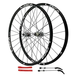 HerfsT Ruote per Mountain Bike Set di Ruote per Bici MTB 26 27, 5 Pollici, Doppia Parete in Lega di Alluminio 700C Cerchio per Mountain Bike da Corsa Ruota Libera da 29 Pollici