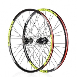 AISHANG Ruote per Mountain Bike Set di Ruote per Bicicletta (Anteriore / Posteriore) Cerchio MTB a Doppia Parete, Ruote da Ciclismo da 26 / 27, 5 Pollici Freno a Disco a Rilascio rapido 32H per Shimano o Sram 8 9 10 11 Velo