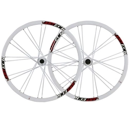 CTRIS Parti di ricambio Set di ruote per bicicletta Mountain Bike 26 dischi in lega di alluminio Cerchio V-Brake Ruote per bicicletta a sgancio rapido 24 fori 7 / 8 / 9 / 10 velocità (colore: B)