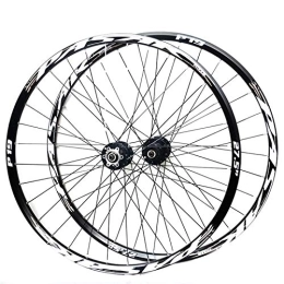 NEZIH Parti di ricambio Set di ruote per Mountain Bike 26 / 27, 5 / 29 pollici Cerchio in lega a doppia parete per bicicletta con freno a disco 7-11 velocità 32H Cuscinetto sigillato (Colore : C, Dimensioni : 27.5in) (D 26in