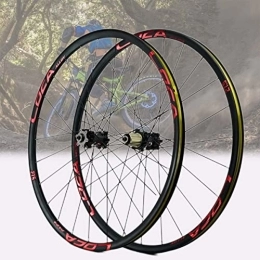 Asiacreate Ruote per Mountain Bike Set di Ruote per Mountain Bike 26 / 27, 5 / 29 Pollici Freno A Disco Rilascio Rapido Ruota MTB Tiro Dritto 24H Ruote Anteriori E Posteriori Adatta A Cassetta 8-12 velocità (Color : Red, Size : 26'')