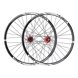 WLKY Parti di ricambio Set di ruote per mountain bike, 27, 5 / 29 pollici, freno a disco da 30 mm di larghezza, mozzo XD / HG 12 x 148 mm, asse a innesto, 6 morsetti di bloccaggio 32H, bici MTB, lunga durata (27, 5 pollici rosso)