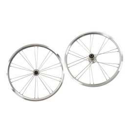 Changor Parti di ricambio Set di ruote per mountain bike da 20 pollici, in lega di alluminio color argento per una guida facile