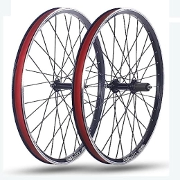 OMDHATU Parti di ricambio Set di ruote per mountain bike da 24 pollici Set di ruote per biciclette pieghevoli Cerchi con freno a V Mozzi con cuscinetti a sfera Supporto cassetta 8-10 velocità QR (Color : Schwarz)