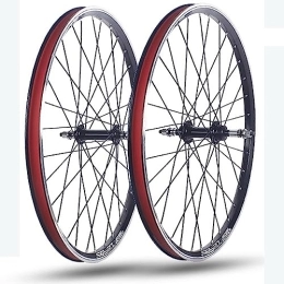 OMDHATU Ruote per Mountain Bike Set di ruote per mountain bike da 26 pollici Cerchi con freno a V Mozzi con cuscinetti a sfera Supporto ruota libera rotante a 6 / 7 / 8 / 9 velocità Asse passante (Color : Schwarz)