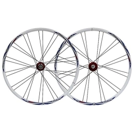 NEZIH Ruote per Mountain Bike Set di ruote per mountain bike da 26 pollici Cerchio in lega a doppio strato 7 8 9 velocità Freno a disco a sgancio rapido con mozzo 24 / 28 fori (Colore : C) (B)