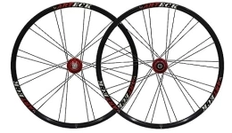 OMDHATU Ruote per Mountain Bike Set di ruote per mountain bike da 26 pollici Mozzi a sgancio rapido anteriore e posteriore a due cuscinetti sigillati Set di ruote in lega di alluminio a doppio strato per 8-10 velocità (Color : Bla