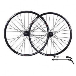Bike Wheel Ruote per Mountain Bike Set Mountain Bike Ruota Anteriore e Posteriore di Ruote in Lega Freno a Disco rapido Rilascio della Bicicletta Cerchi in Alluminio 26" (Color : Black)