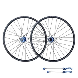 SHKJ Ruote per Mountain Bike Set Ruote Bici per Mountain Bike 26 / 27.5 / 29" MTB Bike Ruote, Freno A Disco Alluminio Cerchi Doppia Parete, Rilascio Rapido 32 Fori Mozzo per 8 9 10 11 velocità (Color : Blue, Size : 29 inch)