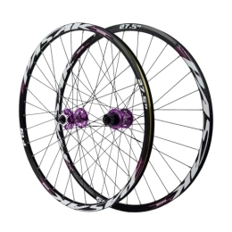 MirOdo Ruote per Mountain Bike Set Ruote Per Mountain Bike Set Ruote Per Freno Disco Sgancio Rapido 24 / 26 / 27.5 / 29 Pollici Anteriori 2 Posteriori 4 Mozzi Cuscinetti Cerchio Lega Alluminio 32H Per Cassetta 7-12 Velocità (Color : Pur