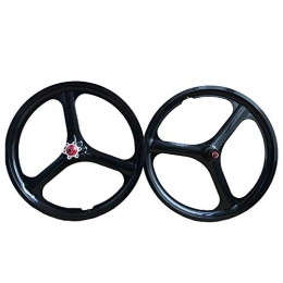 SHP Parti di ricambio SHPING® 3 Razze Cassette Ruote Ruota di Bicicletta 20 Pollici Ruote Mountain Bike Ruota in Lega di magnesio MTB Bike a Disco Dischi Freno (Color : 1 Pair Wheels)