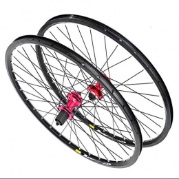 SHP Parti di ricambio SHPING® MTB Mountain Bike 32H Disc Ruote Cuscinetto sigillato Smooth qualità Ruote Rim (Color : 26 Rear Black)