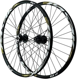 UPPVTE Parti di ricambio UPPVTE Mountain Bike Wheelset Release Quick Release a Dischi Disc Double Walled Lega in Lega di Alluminio Rim Ruote da Ciclismo 7 8 9 10 11 12 velocità Ruote (Color : Gold, Size : 26inch)