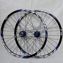 WANGYONGQI Parti di ricambio WANGYONGQI 26 '' 27, 5"32Holes Disco Freno Mountain Bike Ruote Sei Fori Centerlock Bicycle Wheels Anteriore 2 Posteriore 4 Cuscinetti sigillati, 26bluewheels