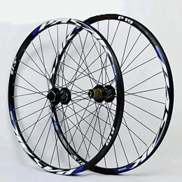 Wheelset Ruota for mountain bike 26 27,5 29 pollici, 32h bordo doppia a parete moute sigillate cuscinetti bici bici albero freno freno albero 7-11 velocità road Wheel ( Color : Blue , Size : 26inch )