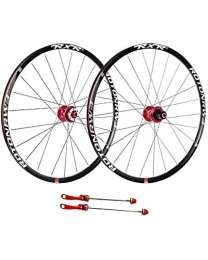 WXX Ruote per Mountain Bike WXX 27.5In Set di Ruote per Bicicletta Ruote per Bicicletta in Lega di Alluminio A Doppia Parete Freno A Disco Ruota per Mountain Bike 24 Ore Sgancio Rapido 9-11 velocità, Rosso