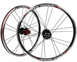 JIAWYJ Parti di ricambio YANGDONG-Accessori per biciclette- Bike Wheel Pneumas Ruota RIM 20in Bike Wheelset, ruota anteriore a doppia parete Ruota posteriore MTB Ruote per biciclette V-freni in lega di alluminio Palin cuscine