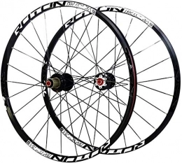 YSHUAI Parti di ricambio YSHUAI 26 "27.5" Mountain Bike Wheelset, lega doppia parete MTB anteriore e posteriore ruote ibride Bicicletta a sgancio rapido 28H freno a disco cerchio 9 10 11 velocità, nero, 27.5