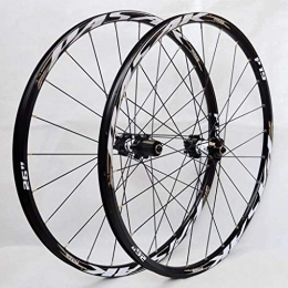 YSHUAI Parti di ricambio YSHUAI MTB Bike Wheel Set 26 / 27.5 Pollici Mountain Bike Ruote Doppia Parete Cerchi Cassette Hub Sigillato Cuscinetto Disco Freno QR 7-11 Velocità 1850g, Oro 27.5