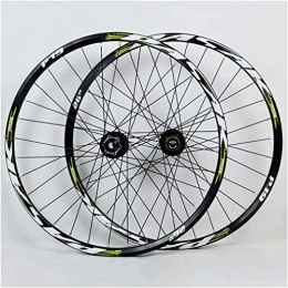 YSHUAI Parti di ricambio YSHUAI MTB Della Bicicletta Wheelset 26 27.5 29 Pollici Ruota Della Bici Doppia Parete Cerchio In Lega Cerchio Cassette Hub Sigillato Cuscinetto Freno A Disco QR 7-11 Velocità, Verde, 27.5