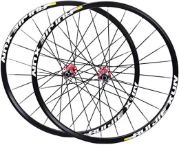 YSHUAI Parti di ricambio YSHUAI MTB Ruota Della Bicicletta 26 "27.5" 29" Disco Freno Mozzo In Carbonio Mountain Bike Cuscinetto Tenuta Wheelset Per CROSSRIDE, Red hub, 27.5