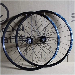 YSHUAI Parti di ricambio YSHUAI - Set di ruote da bici da 27, 5 pollici a doppia parete MTB Rim freno a disco QR per 8-10 velocità cassetta volano ruote da bicicletta a 32 fori, blu, 27, 5 cm