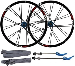 YSHUAI Parti di ricambio YSHUAI - Set di ruote per mountain bike da 26", con cerchione a doppia parete, freno a disco a sgancio rapido, cuscinetti sigillati 7 8 9 10 S 24H F1077 g R1265 g, blu, A