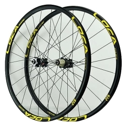 ZECHAO Parti di ricambio ZECHAO 26 27.5 29" Set Di Ruote MTB, Ruote A Disco A 24 Raggi Con Cuscinetti Sigillati QR Cerchi Biciclette 8 9 10 11 12 Ruote For Mountain Bike con Cassetta Di Velocità road Wheel (Color : Black gold