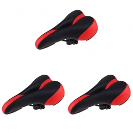 ABOOFAN Parti di ricambio ABOOFAN 3 pz confortevole sella traspirante mesoporous sella sella bici cuscino assorbente mountain bike sella angolo supplementare sella ciclismo accessori per bici (colore nero rosso)