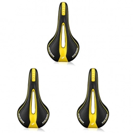 ABOOFAN Seggiolini per mountain bike ABOOFAN 3 pz Sella Della Bici Mountain Bike Sedile Professionale Strada MTB Comfort Sedile Sedile Cuscino di Ciclismo (Nero Giallo