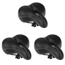 ABOOFAN Seggiolini per mountain bike ABOOFAN 3pcs Comfort Sella Larga Della Bicicletta Cuscino Sedile Con Copertura Impermeabile (Nero)